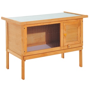 cusca exterior, pentru iepuri, din lemn, 90x45x65cm - Img 1