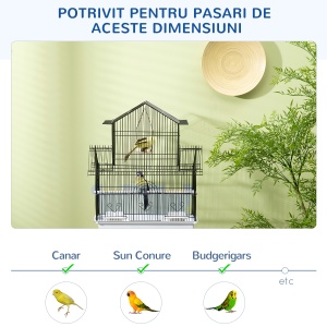 Cusca Pasari 50×41×63 cm – Cu Maner Transport & Tava Detasabila - Img 7