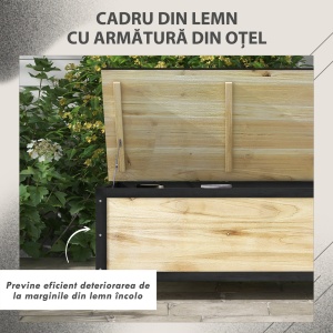 Cutie de depozitare 121 de litri pentru exterior cu roti - Img 5