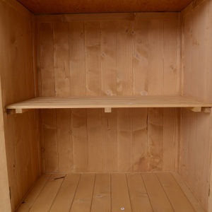 Dulap Exterior Lemn 74×43×88 cm – 2 Rafturi pentru Scule Gradina - Img 8