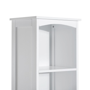 Dulap Înalt de Baie cu 3 Rafturi din MDF, 34x24x170 cm, Alb - Img 9