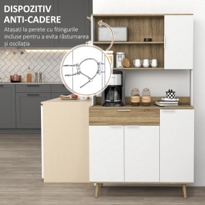 Dulap Modern 180 cm – Cu Usi, Sertare si Rafturi de Depozitare - Img 7