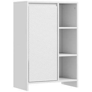 Dulapior Baie – Alb, 53×30×80 cm, Cu Rafturi si Usa - Img 1