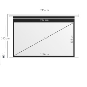 Ecran 84” Motorizat – 4K HD, Montare Perete sau Tavan - Img 3