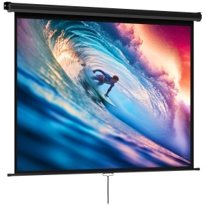 Ecran de Proiecție 84", Format 4:3, Unghi de 160° și Montare pe Tavan sau Perete, Negru - Img 1