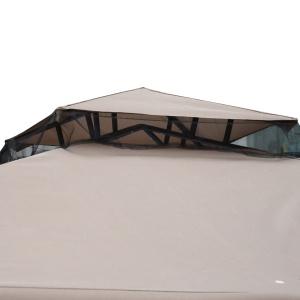 Foisor de Gradina cu Plasa de Tantari din Metal si Poliester 294x294cm - Img 9