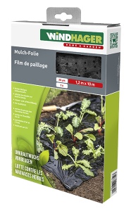 Folie de mulcire 20µ, 1,2 m x 10 m, perforata stabilizata UV WINDHAGER