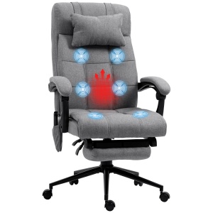 Fotoliu Birou Ergonomic – Masaj 6 Puncte, incalzire & Suport Picioare - Img 1