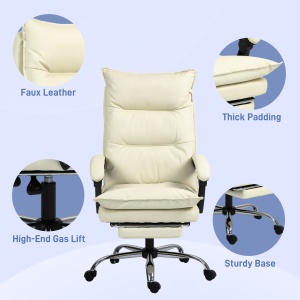 Fotoliu Birou Negru – Rabatabil, Suport Picioare & Ergonomic - Img 7