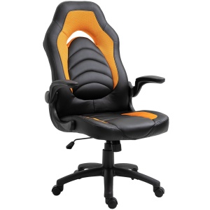 Fotoliu de Gaming din Piele ecologica Functie de Balansare Ajustabila Cotiera Rabatabila