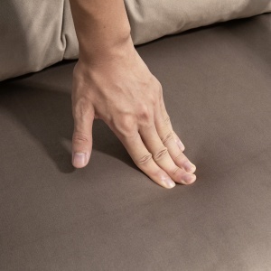 Fotoliu Pat Capitonat 3 in 1 cu Spatar Rabatabil in 5 Pozitii si Perna cu Husa Detasabila, 63x73x81 cm, Gri Deschis - Img 9
