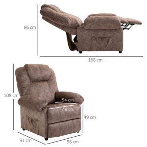 Fotoliu Relax Maro – inclinabil Manual cu Material Textil - Img 3