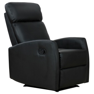 Fotoliu Relax Rabatabil Ergonomic Piele Sintetica 65 × 92 × 100cm, Negru - Img 1