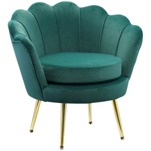 Fotoliu Vintage – Catifea Verde, Design Elegant Dormitor - Img 1