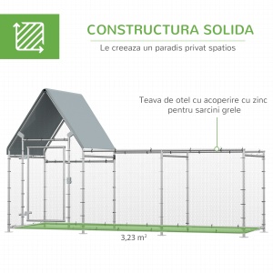 Gard pentru Gaini – Otel Galvanizat cu Prelata Oxford - Img 6