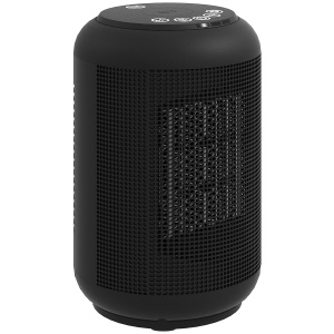 Încălzitor electric cu 3 moduri și temporizator 24h, 14x14x21.5 cm, Negru