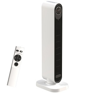 Încălzitor Electric cu Ventilator 2000W cu Telecomandă 30x22x82,5 cm, Alb