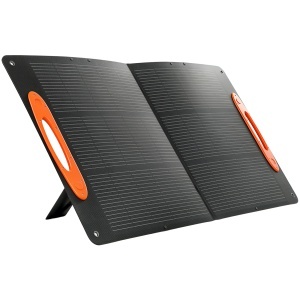 Încărcător Solar 100W, Panou Solar Pliabil cu USB-A și USB-C pentru Încărcare Rapidă de Smartphone-uri și Tablete, Impermeabil IP67, Negru