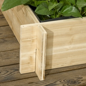 Jardiniera cu 3 Niveluri cu Grilaj pentru Catarat Vita de Vie, Paturi Suprainaltate din Lemn pentru Gradina, Jardiniera in Aer Liber pentru Legume, Flori, Ierburi, Nuanta Natur - Img 9