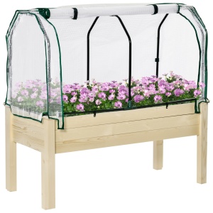 jardiniera tip sera, pentru plante, 121x55x117cm, lemn - Img 1