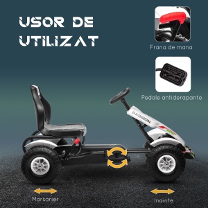 Kart Pedale Copii – Scaun Reglabil, Roti Gonflabile - Img 5