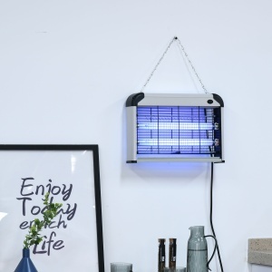 Lampa pentru Insecte Electrica 20W pentru Exterior si Interior de 60m² Argintie - Img 2