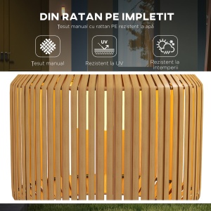 Lampă Solară de Grădină cu Iluminare LED și Aprindere Automată, Ø34x130 cm, Galben - Img 4
