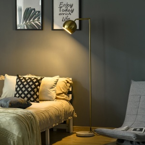 Lampadar Vintage – Abajur Reglabil, E27, Finisaj Auriu - Img 2