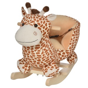 Leagan din lemn in forma de girafa, 60x33x45 cm - Img 1