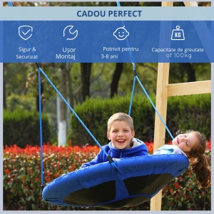 Leagan Rotund Copii 100×180 cm – Utilizare Interior & Exterior - Img 7