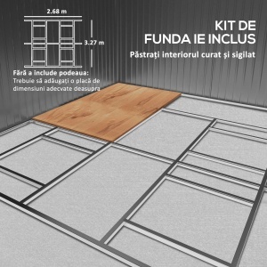 Magazie Unelte Otel Galvanizat 3,4×3,82×2 m – Impermeabila & Anti‑rugina - Img 6