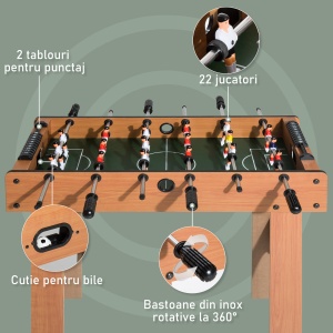 Masa de Foosball Profesionala in Lemn MDF, 87x 4 x78cm - Img 4