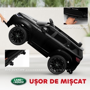 Mașină Electrică pentru Copii 3-6 Ani cu Telecomandă, Centură, Muzică, Claxon și Faruri, 106x65.5x51 cm, Negru - Img 9