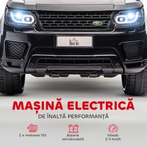 Mașină Electrică pentru Copii cu Motor Dublu, Suspensie și Telecomandă, 110x68x52 cm, Negru - Img 4