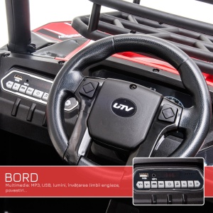 Masina Electrica pentru Copii de 3-8 Ani , Quad Electric Mini, Rosu si Negru - Img 4