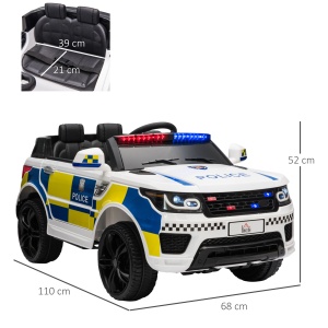 Masina Politie 12V pentru Copii – Telecomanda, Sirena & Lumini Realiste - Img 3