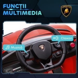 Mașinuță Electrică pentru Copii 3-5 Ani cu Uși Fluture, Mașinuță Electrică cu Telecomandă, 107,5x63x42 cm, Roșu - Img 7