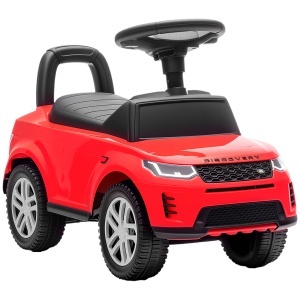 Mașinuță Land Rover Licențiată pentru Copii cu Claxon, Sunete Motor, Spațiu Sub Scaun, pentru 18-36 Luni, Roșu