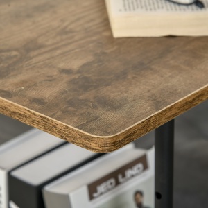 Masuta de Sufragerie, Noptiera cu Design Reglabil in Inaltime, Maro stil Rustic - Img 9