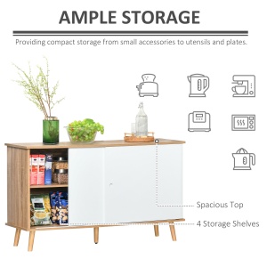 mobilier bucatarie modern, 130x40x74.5cm, culoarea lemnului/alb - Img 4