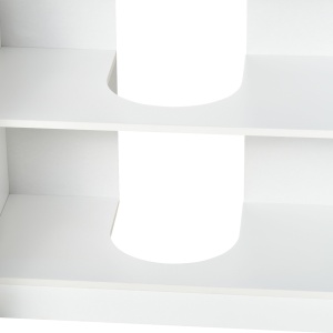 Mobilier Sub Chiuveta Baie, Mobilier Baie Sub Chiuveta cu Usi din MDF si Bambus, 60x30x60,5cm, Alb - Img 9