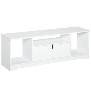 Mobilier Suport TV Pana la 42 inchi cu Dulapior si Etajere Deschise, din Lemn, 120x30x41cm - Img 1