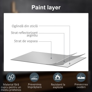 Oglindă de Baie cu Lumini LED Reglabile, Comutatoare Touch și Funcție Antiaburire, 70x50 cm - Img 8