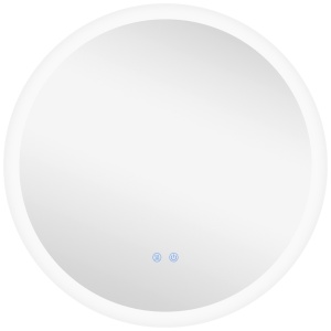 Oglindă de baie LED rotundă, 70x70cm, cu dezaburire, funcție memorie și 3 temperaturi de lumină reglabilă - Img 1
