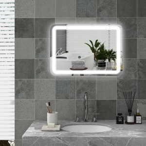Oglinda pentru baie cu lumini LED, 70 x 50 cm - Img 2
