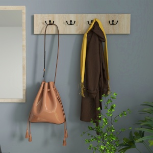 Organizator Intrare 3-în-1, Bancă cu Depozitare Pantofi, Oglindă și Cuier/Rafturi pentru Hol, Mobilier Multifuncțional - Img 9