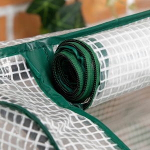 Pat pentru Grădină Ridicat cu Acoperiș din PE, Jardinieră Ridicată din Brad cu 4 Găuri de Drenaj, pentru Flori și Legume, pentru Grădină, Balcon, 121x55x117 cm, Gri Închis - Img 9