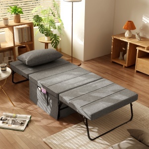 Pat Pliabil 4‑in‑1 – Spatar Reglabil 5 Nivele, 188×75×38 cm - Img 2