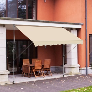 Perdea Soare Infasurata Usor de Transportat Bej 300x150cm - Img 2