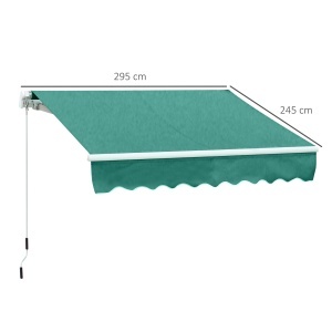 perdea tip rulou parasolar impermeabil, 295x245cm, verde - Img 3